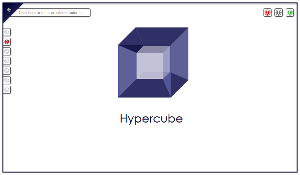 screenshot of Hypercube on start page