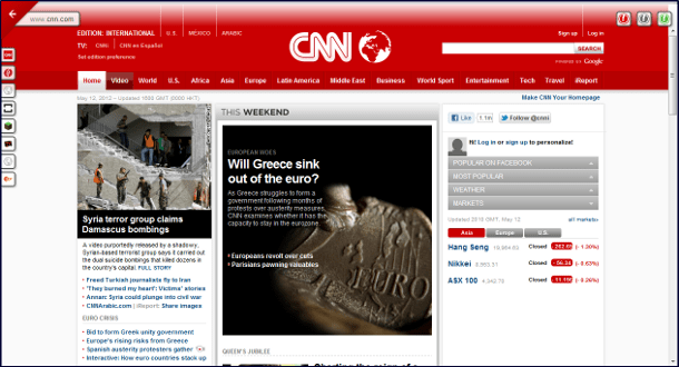 screenshot of Hypercube on cnn.com